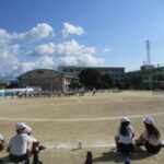 すごく良い天気の中練習を進めています