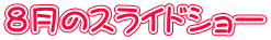 ８月のスライドショー