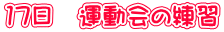 17日 運動会の練習
