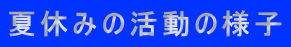 夏休みの活動の様子
