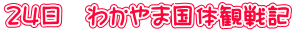 24日 わかやま国体観戦記